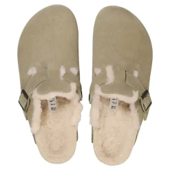 Sko<Birkenstock Boston Shearling Narrow Taupe Sko Beige