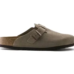 Sko<Birkenstock Boston Suede Narrow Taupe Sko Taupe