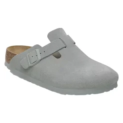 Sko<Birkenstock Boston Suede Narrow Pure Sage Sko Gråblå
