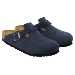 Sko<Birkenstock Boston Suede Leather Regular Sko Navy