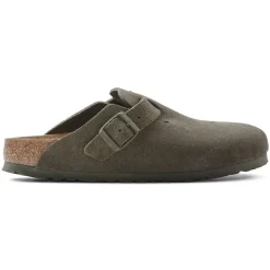 Sko<Birkenstock Boston Suede Regular Thyme Sko Grønn