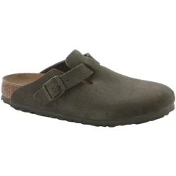 Sko<Birkenstock Boston Suede Regular Thyme Sko Grønn