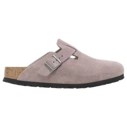 Sko<Birkenstock Boston Suede Narrow Faded Purple Sko Lilla/Grå