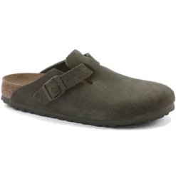 Sko<Birkenstock Boston Suede Narrow Thyme Sko Grønn