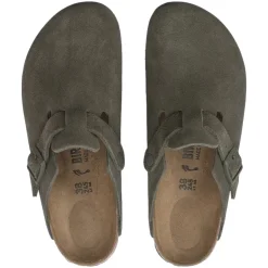 Sko<Birkenstock Boston Suede Narrow Thyme Sko Grønn
