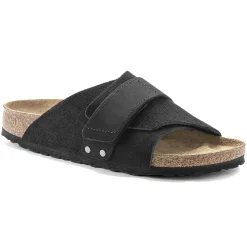 Sko<Birkenstock Kyoto Nubuck/Suede Leather Regular Sko Sort