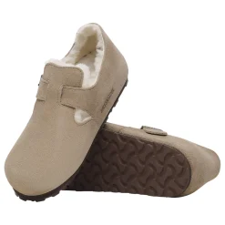 Sko<Birkenstock London Shearling Narrow Taupe Sko Taupe