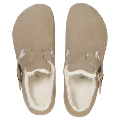 Sko<Birkenstock London Shearling Narrow Taupe Sko Taupe