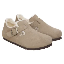 Sko<Birkenstock London Shearling Narrow Taupe Sko Taupe