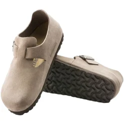 Sko<Birkenstock London Suede Narrow Taupe Sko Taupe