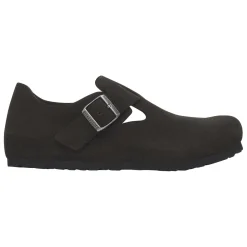 Sko<Birkenstock London Suede Regular Black Sko Sort