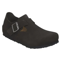 Sko<Birkenstock London Suede Regular Black Sko Sort