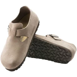 Sko<Birkenstock London Suede Regular Taupe Sko Beige