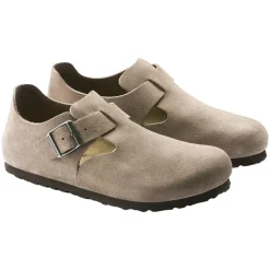 Sko<Birkenstock London Suede Regular Taupe Sko Beige