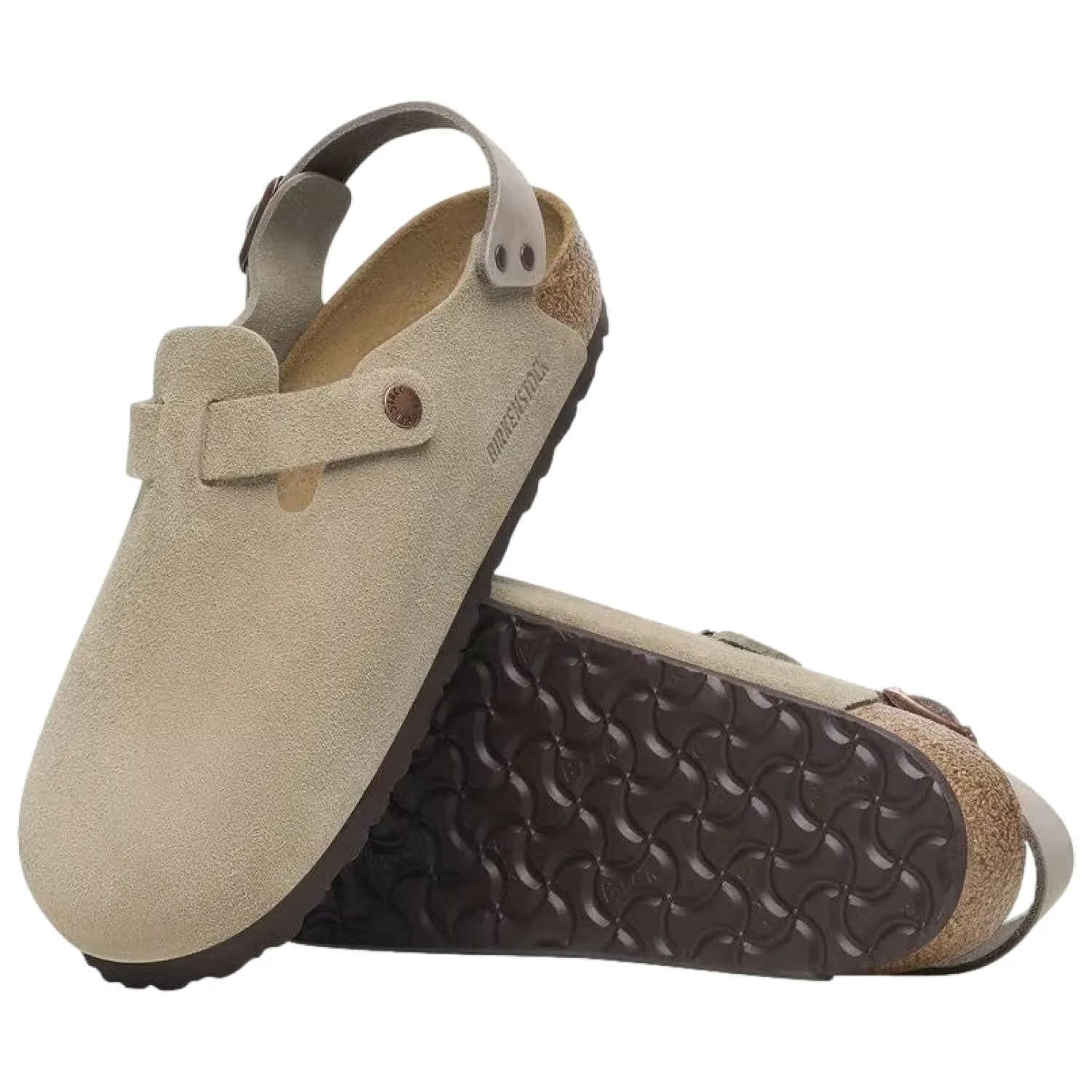 Sko<Birkenstock Tokio Suede Narrow Taupe Sko Taupe