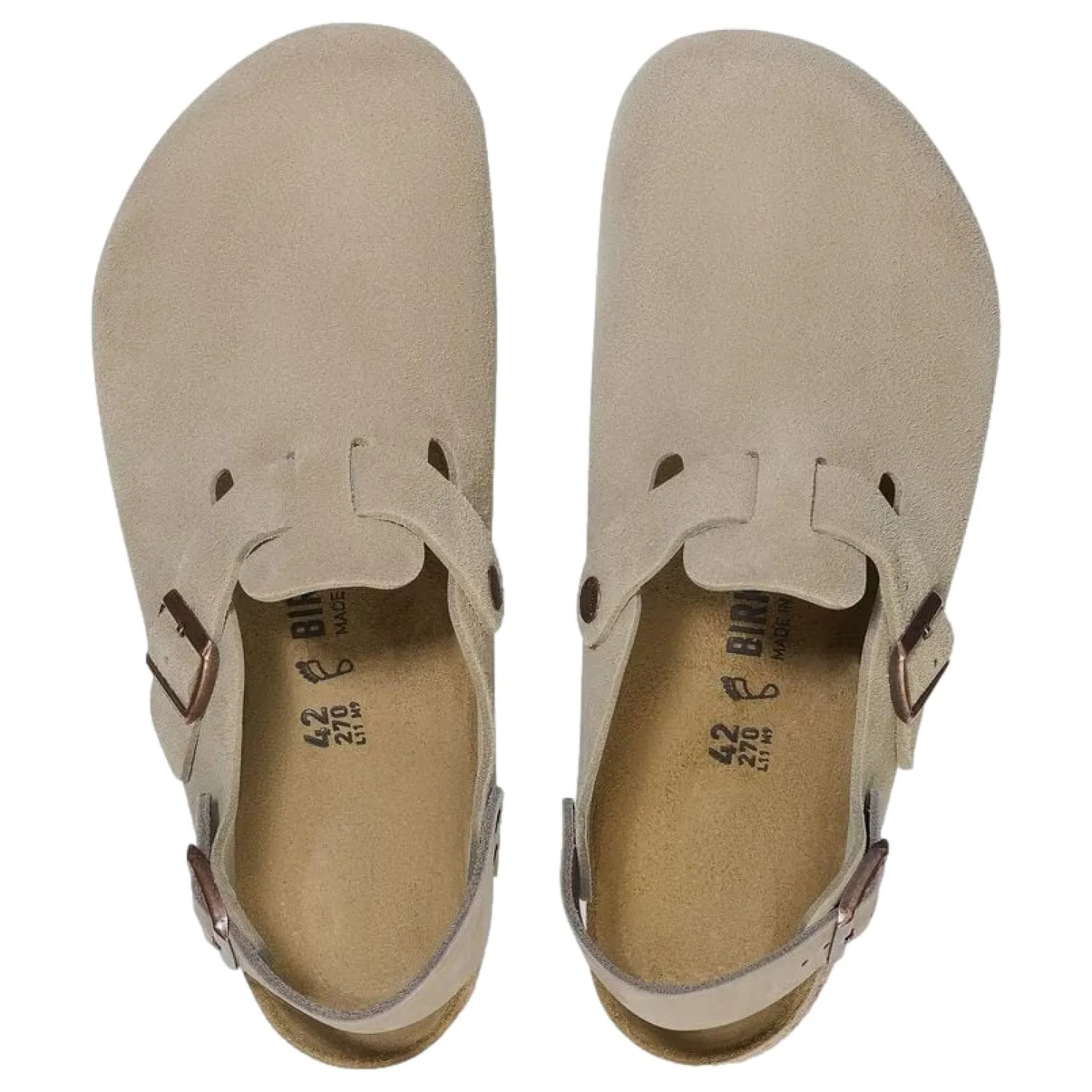 Sko<Birkenstock Tokio Suede Narrow Taupe Sko Taupe