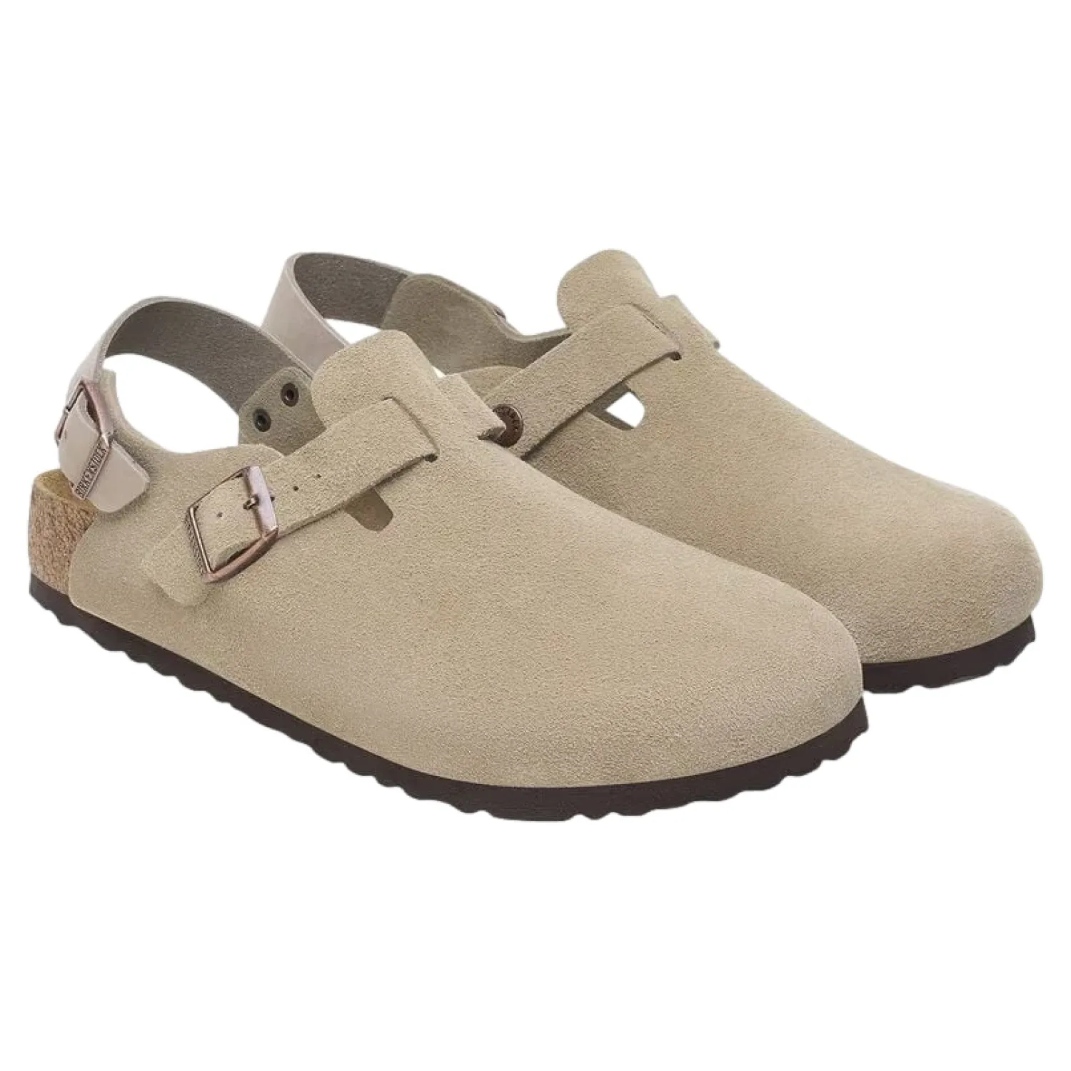 Sko<Birkenstock Tokio Suede Narrow Taupe Sko Taupe