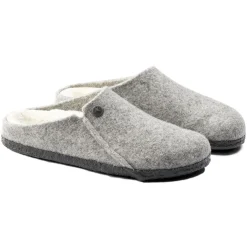 Sko<Birkenstock Zermatt Rivet Wool Felt Regular Sko Lysegrå