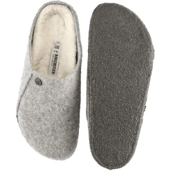 Sko<Birkenstock Zermatt Rivet Wool Felt Regular Sko Lysegrå