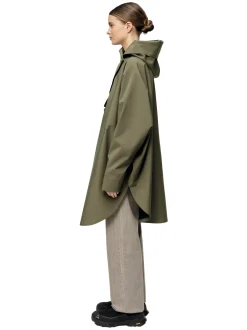 Jakke<Blæst Bergen Poncho Jakke Oliven Grape Leaf