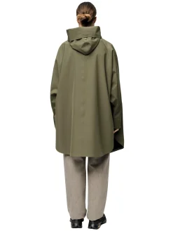 Jakke<Blæst Bergen Poncho Jakke Oliven Grape Leaf