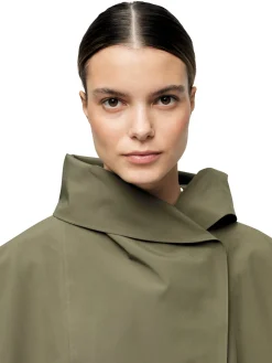 Jakke<Blæst Bergen Poncho Jakke Oliven Grape Leaf