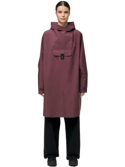 Jakke<Blæst Bergen Poncho Jakke Vinrød Late Dawn