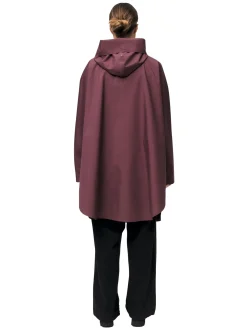 Jakke<Blæst Bergen Poncho Jakke Vinrød Late Dawn