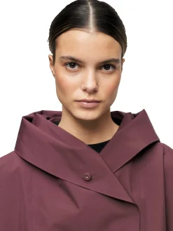 Jakke<Blæst Bergen Poncho Jakke Vinrød Late Dawn