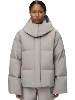 Jakke<Blæst Selje Down Jacket Jakke Beige Grå Low Tide