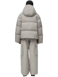 Jakke<Blæst Selje Down Jacket Jakke Beige Grå Low Tide