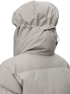 Jakke<Blæst Selje Down Jacket Jakke Beige Grå Low Tide