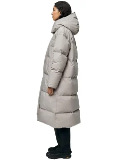 Jakke<Blæst Stranda Down Coat Jakke Beige Grå Low Tide