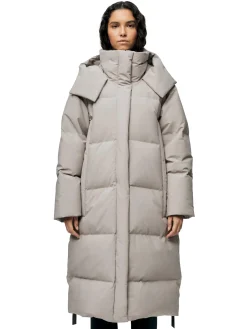 Jakke<Blæst Stranda Down Coat Jakke Beige Grå Low Tide