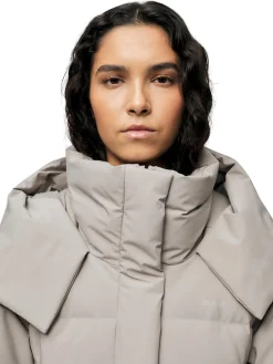 Jakke<Blæst Stranda Down Coat Jakke Beige Grå Low Tide