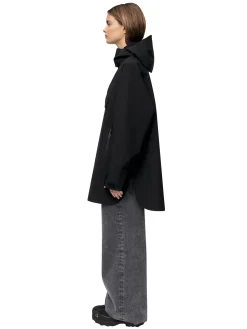 Jakke<Blæst Voss Poncho Jakke Sort Black