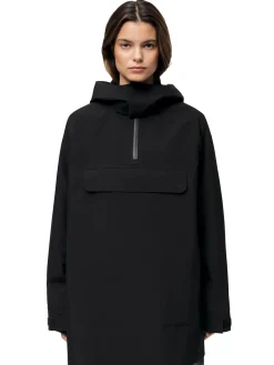 Jakke<Blæst Voss Poncho Jakke Sort Black