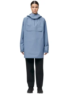 Jakke<Blæst Voss Poncho Jakke Lyseblå Blue Hour