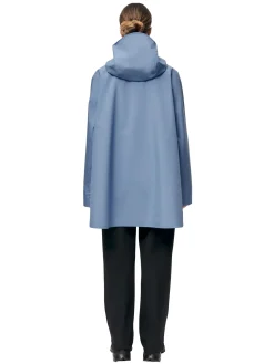 Jakke<Blæst Voss Poncho Jakke Lyseblå Blue Hour