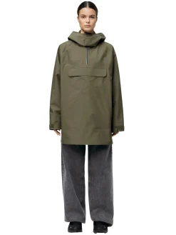 Jakke<Blæst Voss Poncho Jakke Oliven Grape Leaf