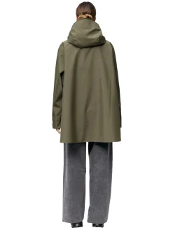 Jakke<Blæst Voss Poncho Jakke Oliven Grape Leaf