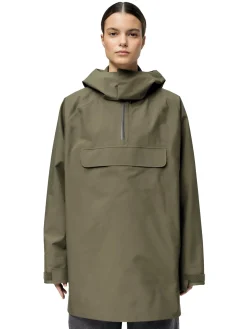 Jakke<Blæst Voss Poncho Jakke Oliven Grape Leaf