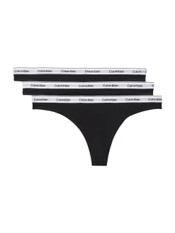 Undertøy<Calvin Klein Underwear Thong Modern Logo 3PK Undertøy Sort