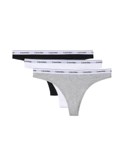 Undertøy<Calvin Klein Underwear Thong Modern Logo 3PK Undertøy Hvit/Grå/Sort