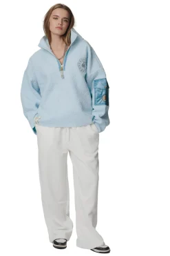 Genser<CAYA Nini Half Zip Light Blue Genser Lyseblå