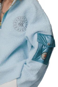 Genser<CAYA Nini Half Zip Light Blue Genser Lyseblå