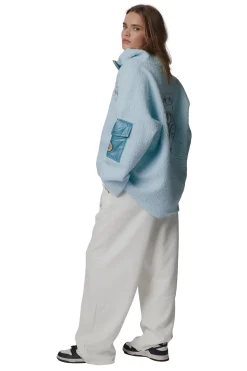 Genser<CAYA Nini Half Zip Light Blue Genser Lyseblå