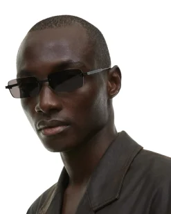 Solbriller|Solbriller<Chimi Eyewear Rimless Parallel Black Solbriller Sort