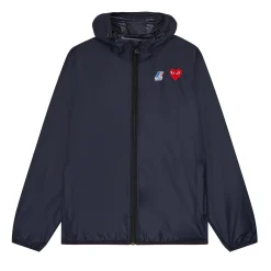 Jakke<Comme des Garcons Play K-WAY Hoodie Full Zip Jakke Navy