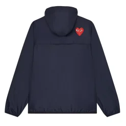 Jakke<Comme des Garcons Play K-WAY Hoodie Full Zip Jakke Navy